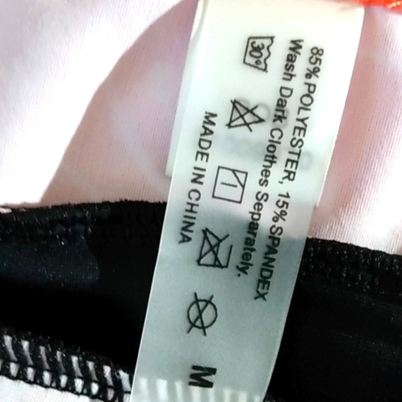 HOLIPICK HIPSTER STRING TIE BIKINI SWIM SHORTS CORAL BLACK WHITE SZ MEDIUM NWOT - Picture 5 of 7